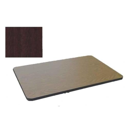 Rectangular Cafe Breakroom Top in Red (30 in. x 48 in./Mahogany)