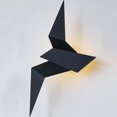 thumbnail image 1 of Aplique de pared LED moderno con diseño de pájaro volador para dormitorio, sala de estar (12,8 pulgadas) (negro), 1 of 5