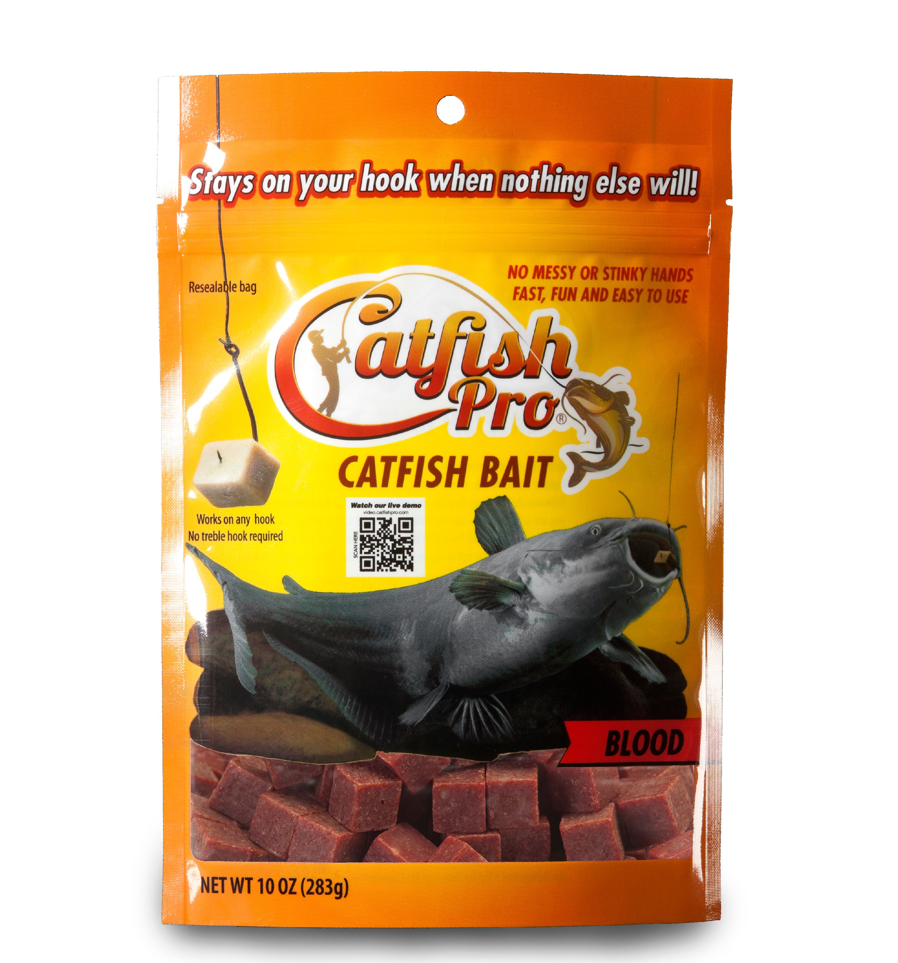 Catfish Pro Blood Catfish Bait Stays On Your Hook When Nothing Else