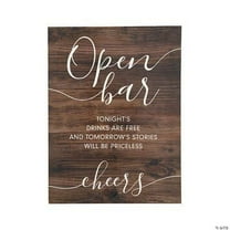 Open Bar Sign, Wedding Supplies, Party Decor, 1 Piece