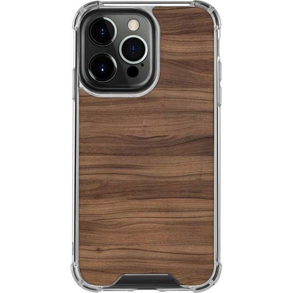 Skinit Natural Walnut Wood iPhone 14 Pro Clear Case