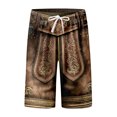 thumbnail image 3 of Gym Shorts Men Retro Graphic Print Drawstring Casual Elastic Waistband Summer Beach Hiking Golf Shorts, 3 of 3