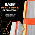 thumbnail image 3 of White + HIP Reflector Tape Cone Collar Set for Orange Traffic Cones - 10 Pack - 4 Inch and 6 Inch Collars for Wide Body Safety Cones 28 Inch Height – High Visibility Reflective Tape Stickers, 3 of 8