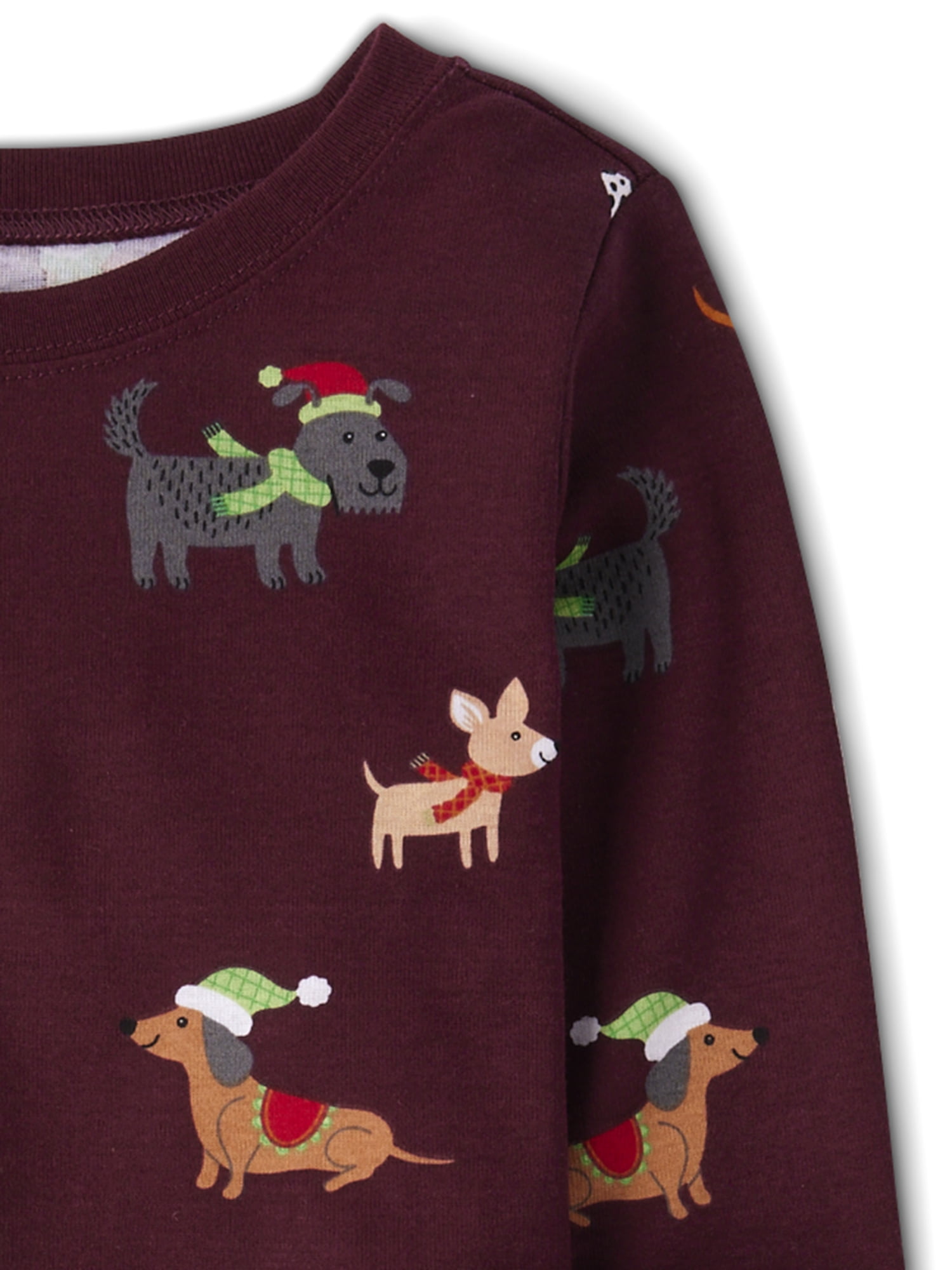 The Children's Place Kids Unisex Matching Family Holiday Dog Snug Fit Cotton Pajamas, Sizes 4-16