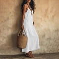 thumbnail image 5 of zbxnLI Women's Maxi Dress Spaghetti Strap Casual Loose Long Dresses with Pockets Summer Beach Vacation Sundress, 5 of 7