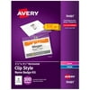 Avery Badge Holder Kit w/Laser/Inkjet Insert Top Load 2 1/4 x 3 1/2 White 100/BX 74461