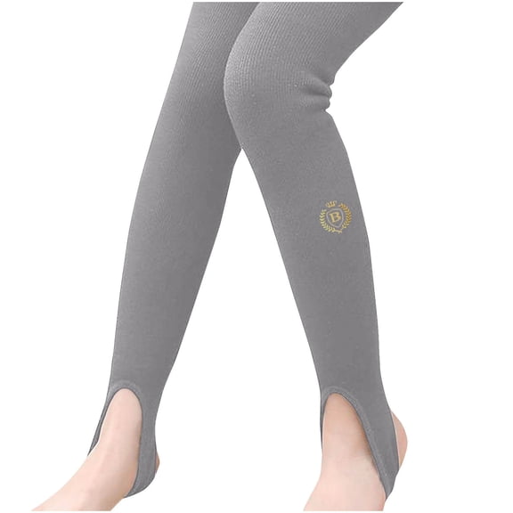Zwiiyzr Toddler Baby Girls Ballet Tights Spring Fall Ballet Leotards Dance Leggings Solid Cotton Footed Tights Stockings Pantyhose 3-12 Years Gray