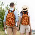 thumbnail image 4 of Balery Sunflowers On Red Mochila Clásica Impresa Básica para Viaje, Mochila Escolar Resistente al Agua, Mochila de Lona con Correas Ajustables-Small, 4 of 5