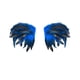 thumbnail image 1 of Capa de plumas gótica con capas de plumas para los hombros, disfraz de cosplay Azul brillante, 1 of 9