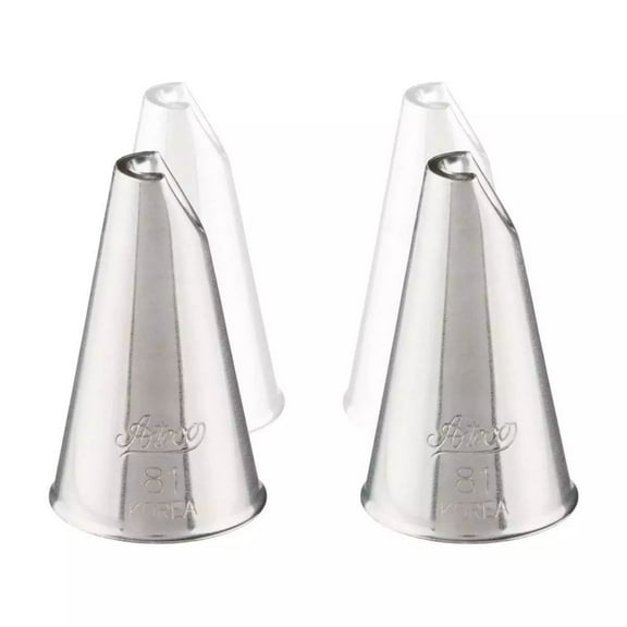 Ateco 81 Lily Of The Valley Piping Cake Decorating Tubes, Plain Tips (2 Pc)