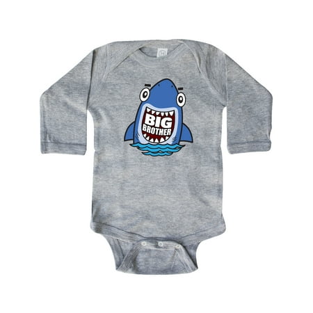 

Inktastic Big Brother Shark Gift Baby Boy Long Sleeve Bodysuit