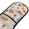 thumbnail image 4 of Yayeee Double Oven Mitt Kitchen Heat Resistant Baking 35" x7" Quilted Glove, Fall Books, 4 of 6
