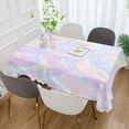 thumbnail image 5 of GZHJMY Unbreakable Square Tablecloths with Dust and Wrinkle Resistance-54x72In,Bright Colours Wedding Kitchen Picnic Buffet Holiday Party Decoration, 5 of 7