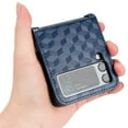thumbnail image 3 of Dteck Wallet Cases for Samsung Galaxy Z Flip 4 5G, 3D Texture Durable PU Leather Shockproof Case with Credit Card Holder Slot Anti- Slip Wireless Charging Cover for Samsung Galaxy Z Flip4 2022, Blue, 3 of 10