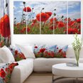 thumbnail image 1 of Photo de Fleurs de Coquelicot Rouge Vif - Œuvre d'Art Florale sur Toile, 1 of 3