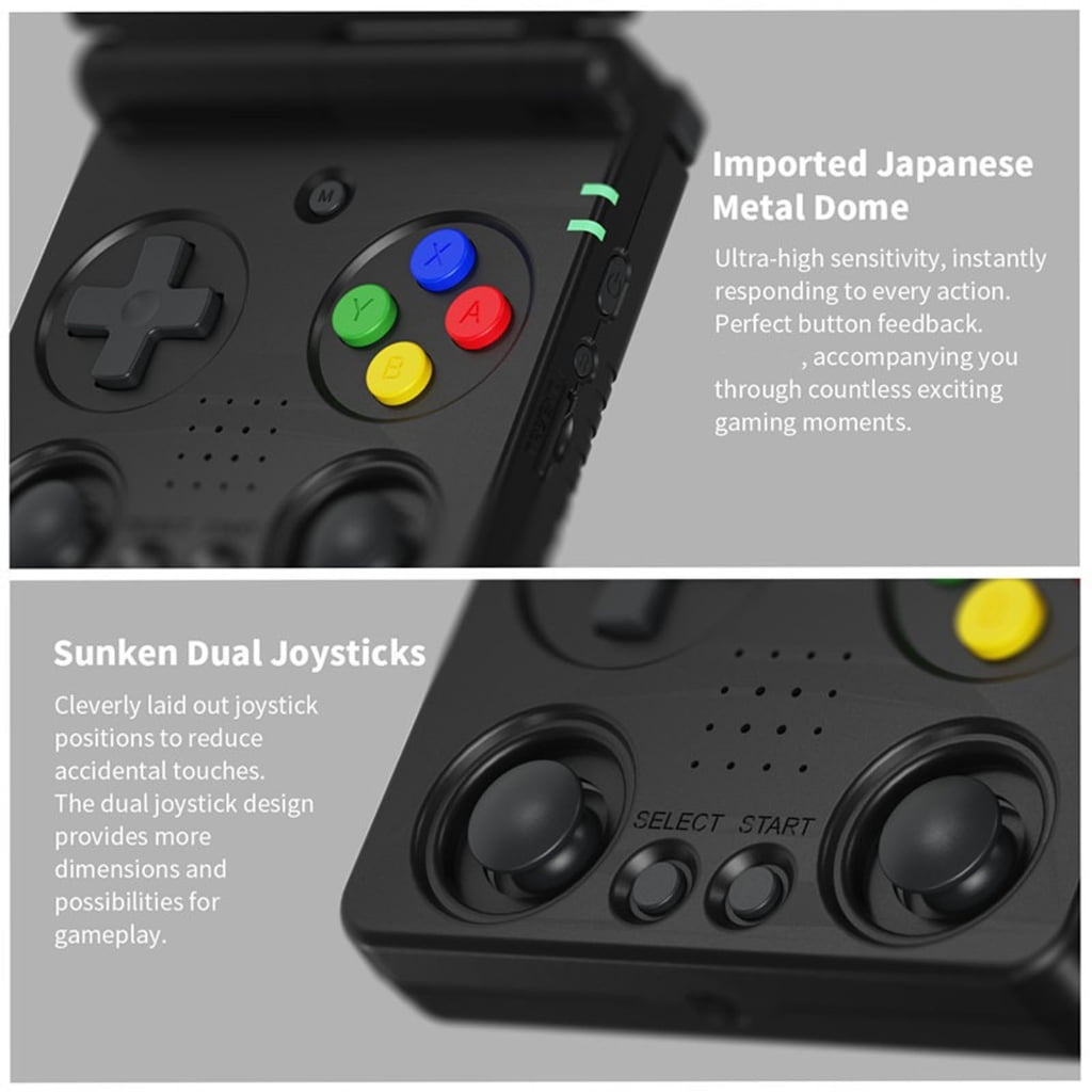 Folding Fliptops Handheld Game Console 64GB Storage Portable Game