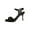 #323-Black, variant on Women's Plus Size Fashionable Casual Comfortable Cross Strap Ankle Buckle Open Toe Slim Heel High Heels for Party Date Office or Everyday Wear