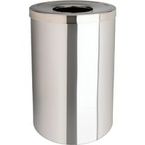 Genuine Joe 30 Gallon Stainless Steel Trash Receptacle - 30 Gal Capacity - Durable, Heavy Duty - 31.5" Height X 20" Diameter - Stainless Steel - Silver - 1 Each