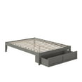 thumbnail image 6 of AFI Colorado 14" Full Wood Platform Bed Frame with Foot Drawer Storage, Grey, 6 of 6