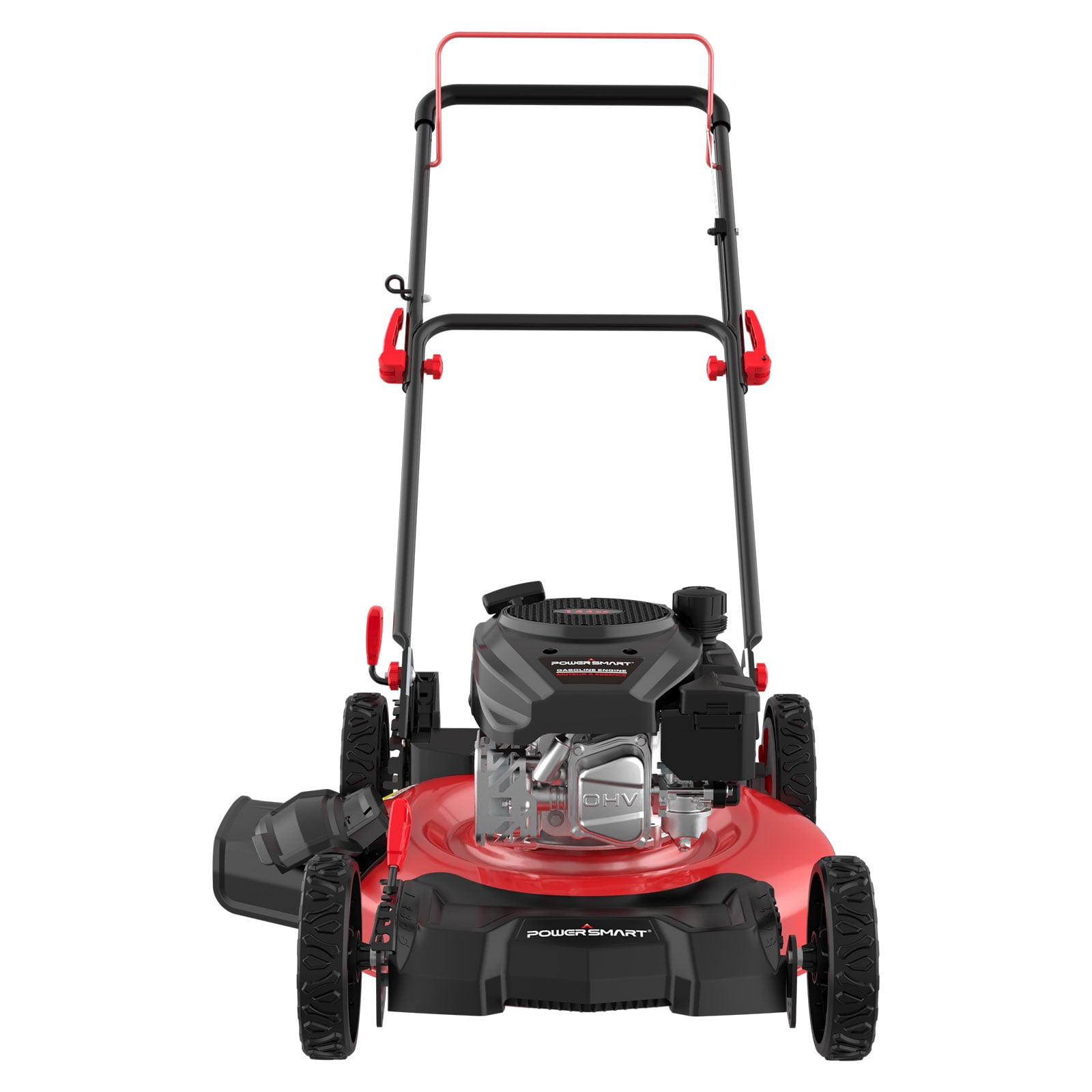 PowerSmart 21-Inch 144cc Gas Push Lawn Mower, 2-in-1 Side Discharge & Mulching, Walk-Behind, Easy-Start Engine