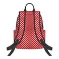 thumbnail image 2 of Naloa Red Polka Dot Print Lightweight DayBackpack Suitable for school, work, shopping, travel, etc., 2 of 5