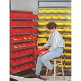 thumbnail image 2 of Economy shelf bin, 11-5/8"W x 11-1/8"D x 4"H, includes (7) divider slots, rear hanglock, molded-in label holder, polypropylene, green, Made in USA , (Pack of 8), 2 of 2