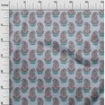 thumbnail image 2 of oneOone Cotton Poplin Light Grayish Blue Fabric Paisley Block Craft Projects Decor Fabric Printed By The Yard 42 Inch Wide, 2 of 4