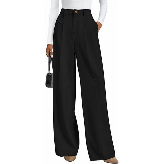 PRETTYGARDEN Womens Wide Leg Dress Pants Business Casual Flowy Work Palazzo Pants High Waisted Slacks Trousers