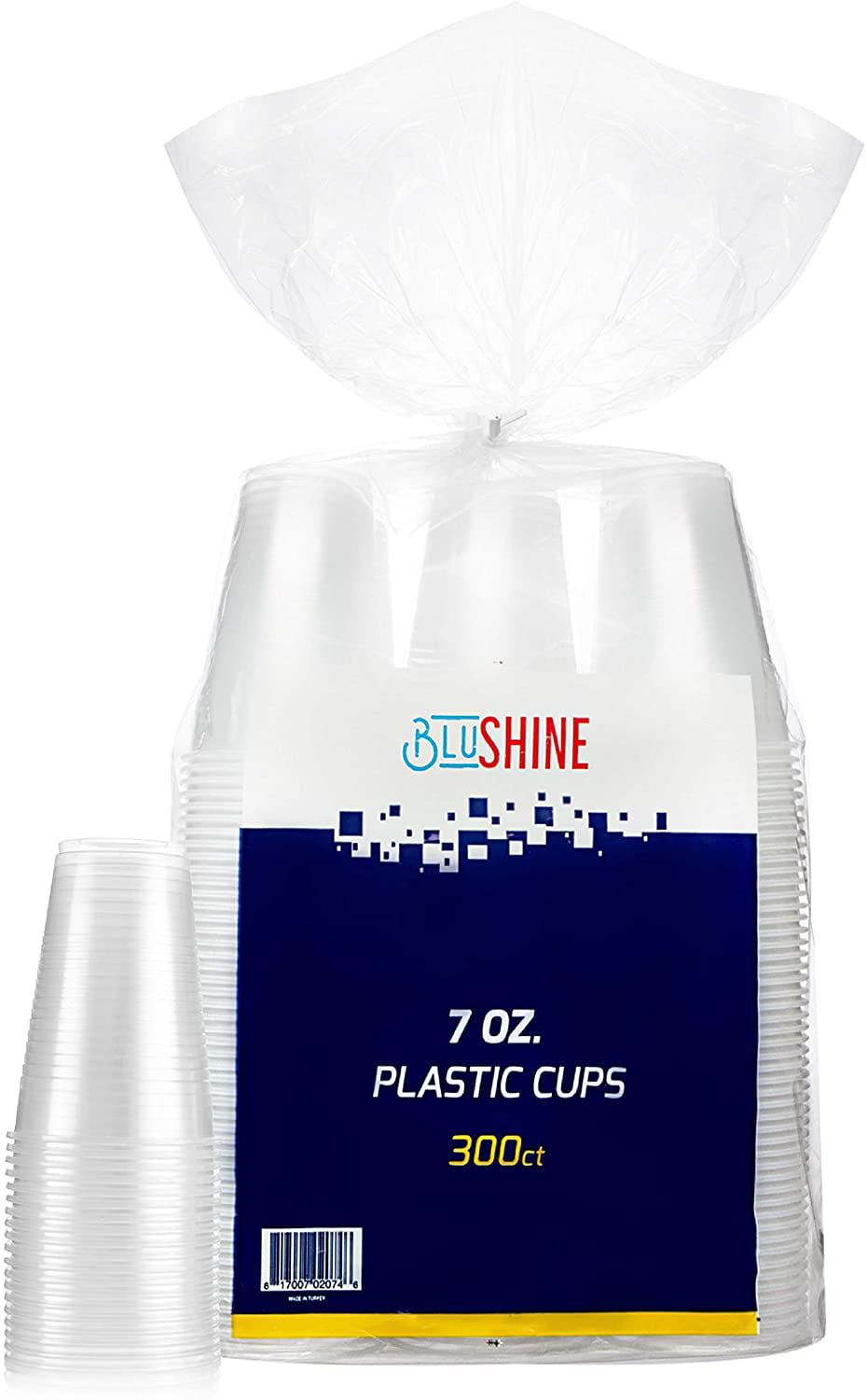 250 X 8OZ INDIVIDUALLY WRAPPED CLEAR PLASTIC DISPOSABLE CUPS PREMIUM QUALITY 