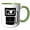 Green/White, variant on 3drose, Text of I Love My Bestfriend, 11oz Mug