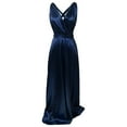 thumbnail image 2 of IDALL Wedding Guest Dresses,Prom Dresses es Ladies Long Women Elegant Halter Backless Crisn Satin Spaghetti Party Wedding Evening Party Dress Maxi Dresses,Formal Dresses,Graduation Dress Navy Dress S, 2 of 8