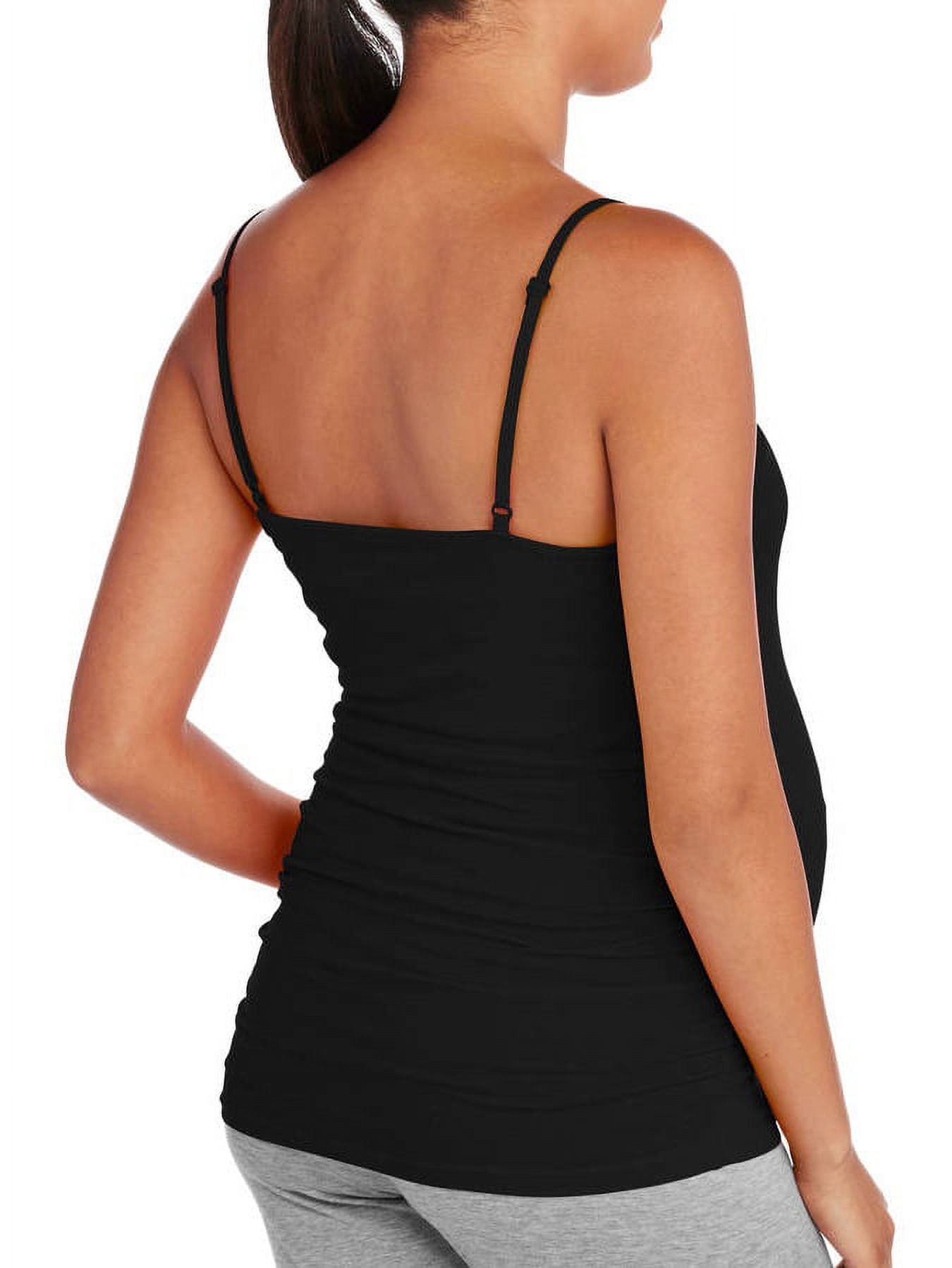 Oh! Mamma Maternity Women's Basic Cami with Side Ruching, 2-Pack (Women's & Women's Plus)