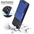 thumbnail image 5 of for Galaxy S22 Ultra Case Wallet Credit Card Holder 4-Card Slot Hidden Back Pocket Dual Layer Hybrid Rugged Rubber Bumper Protective Hard Shell Cover for Samsung Galaxy S22 Ultra 6.8" Navy, 5 of 14