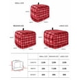 thumbnail image 2 of Red Plaid Toaster Cover 4 Slice, Large Kitchen Appliance Covers, Modern Art Checkered Farmhouse Toaster Oven Cover with Loop, Bread Machine Cover Polyester Dust Cover Protection, 2 of 4