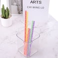 thumbnail image 5 of Reusable Drinking Straw, 48pcs 190mm/7.48" Colorful Printing Hard Drinking Straw with One Cleaning Brush, 5 of 6