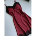 thumbnail image 4 of Sinhoon Sleepwear Sexy Lingerie Nightgown Lace Chemise Satin Slip Silk Nightie Bridal Babydoll for Women, 4 of 5