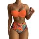 thumbnail image 1 of MKLEKYY Trajes De Baño Completo Mujer Womens Bikini Sets High Waisted Two Piece Swimsuits Floral Print Swimwear Swimsuits, 1 of 5