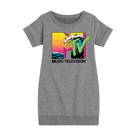 

MTV Logo - Ocean Wave - Toddler And Youth Girls Fleece Dress
