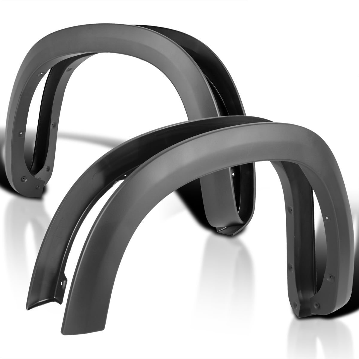 SpecD Tuning Black Smooth Style Fender Flares Wheel Protector Cover