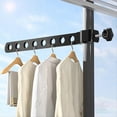 thumbnail image 5 of Window snap clothes drying rack, dormitory balcony drying rack BLACK, 5 of 5