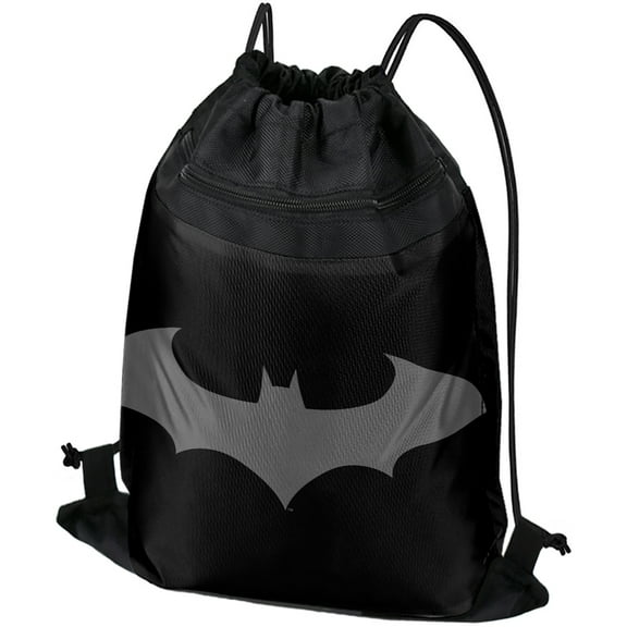 Batman Hush Logo Drawstring Backpack Sports Bag Sackpack 17" x 13", Perfect for Gym, Yoga or Practice