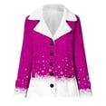 thumbnail image 3 of 50% Off Clear!Fashion Oversize Winter Coats for Women, Women Plus Size Winter Warm Composite Plush Button Lapels Jacket Outwear Coat Deals Gift for Women, 3 of 5