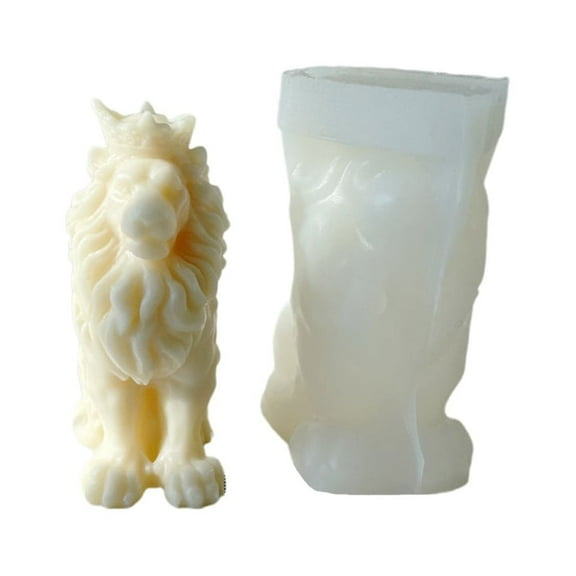 3D Animal Candle Mold Lion-Shape Silicone Molds for Candle Making Aromatherapy