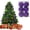 Purple, variant on Woven Texture Balls - 6 Pack Mini Decorative Spheres Orbs, Farmhouse Vase Filler Holiday Hanging Ornaments 1.6"