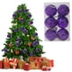 thumbnail image 1 of Fiudx Bolas Navideñas Tejidas, Juego de 6 Adornos de Plástico de Colores Brillantes, Diseño Único E Intrincado, Perfectas para Árboles de Navidad, Guirnaldas, Coronas y Fiestas Navideñas, Tamaño de 4, 1 of 7