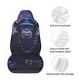 thumbnail image 4 of Daiia Starry Sky Meditating Chimpanzees Printed Car Seat Cover - Waterproof & Sweatproof - Universal Fit, Machine Washable, Non-Slip - Seat Protector for Car, Truck, SUV, Van (1 Pack), 4 of 5