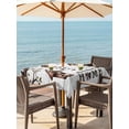 thumbnail image 2 of Outdoor Tablecloth with Umbrella Hole and Zipper, Sweet Home Square Table Cloth 54x54 Inch Waterproof Tablecloth, Western Stars Bird Houses White Wood Plank Picnic Table Cover for Patio Camping, 2 of 7