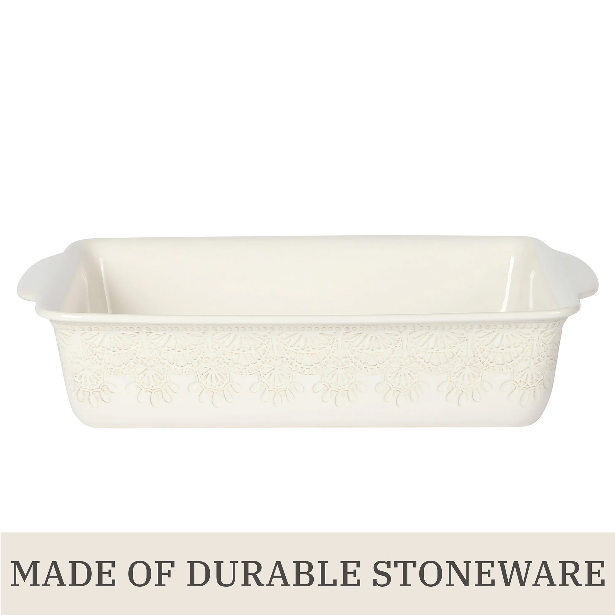 The Pioneer Woman 13x9-Inch Ceramic Casserole with Wood Lid, Linen photo 3