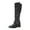 Black, variant on Puntoco Women Winter Boots Clearanc Women'S Ladies Knee High Riding Boots Thick Heels Leather Shoes Brown 5-5.5(35)