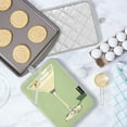 thumbnail image 5 of Yayeee Pot Holders Kitchen Heat Resistant with Pocket 7"x9.8" Cotton Oven Cooking Hot Pads, Light Green Martini, 5 of 7